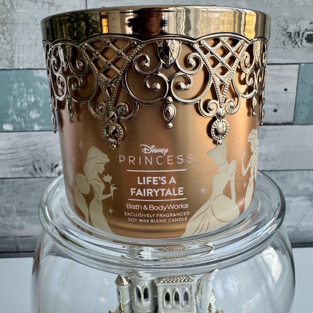 Disney Life’s A Fairytale 3 wick Princess Gold Candle